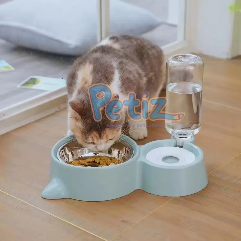 Gamelle avec Distributeur pour Chien et Chat 2 en 1