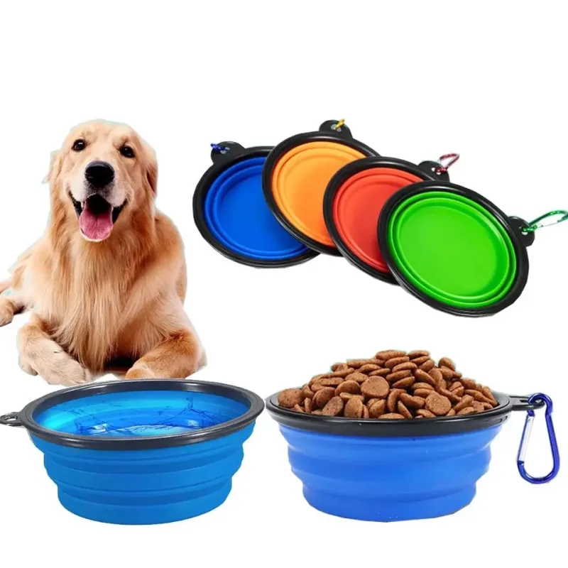 Gamelle Chien de voyage pliables en silicone pour animal domestique