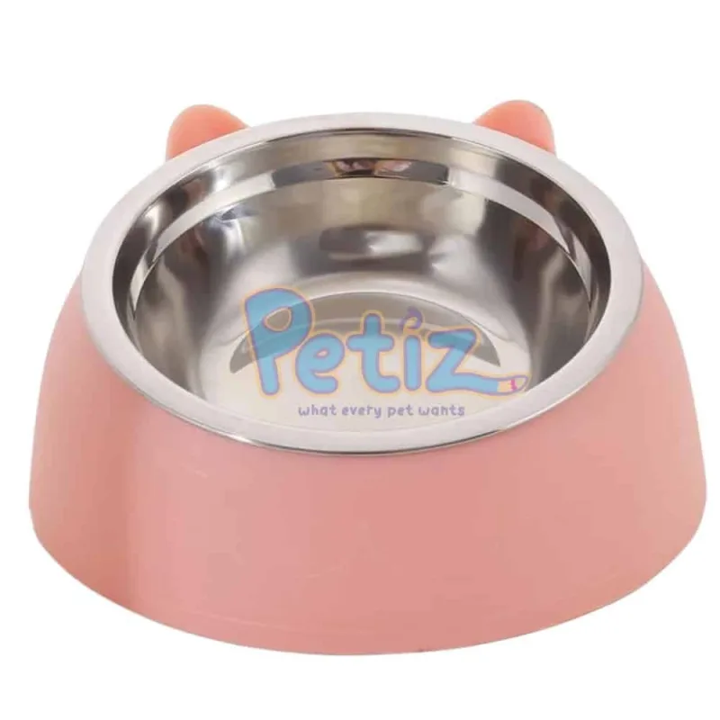 Gamelle inox inclinée confortable pour chat et chien