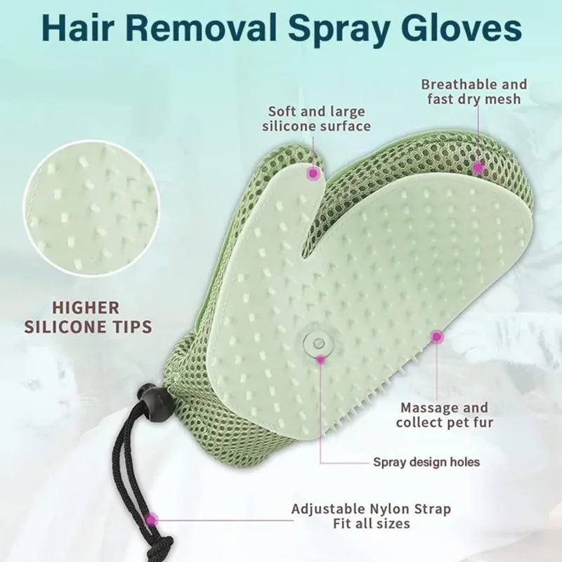 Gants Électrostatiques pour Enlever les Poils d’Animaux – Gant de Toilettage Réutilisable