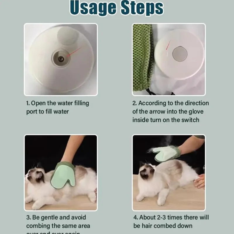 Gants Électrostatiques pour Enlever les Poils d’Animaux – Gant de Toilettage Réutilisable