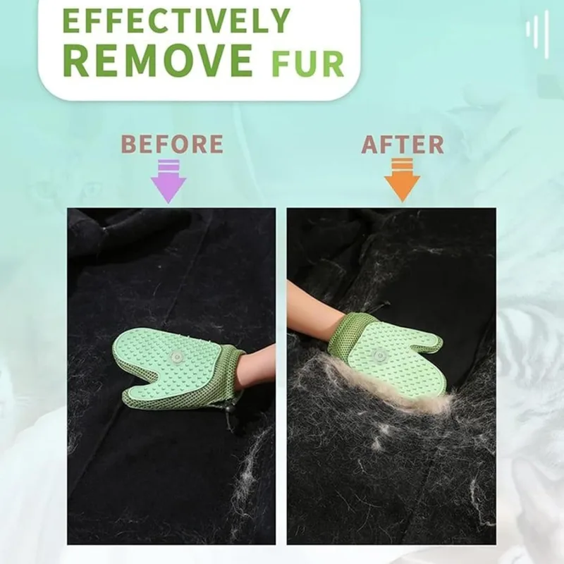 Gants Électrostatiques pour Enlever les Poils d’Animaux – Gant de Toilettage Réutilisable