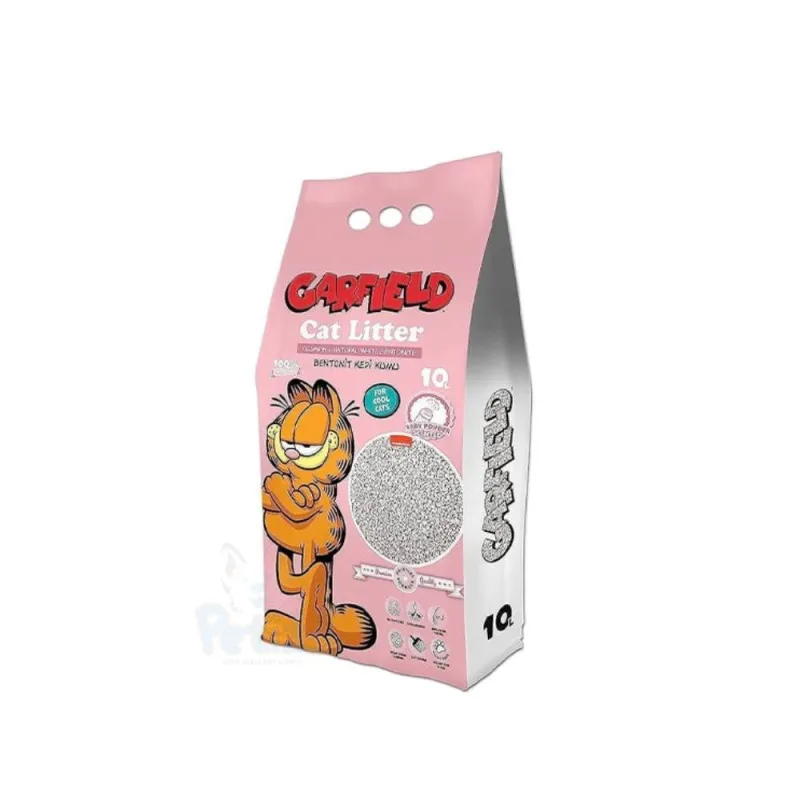 Garfield Litière Agglomérante Parfum Talc pour Bébé – | Litière Ultra-Absorbante à la Bentonite