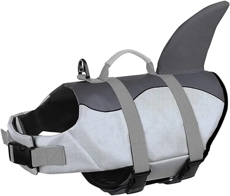 Gilet Sauvetage pour Chien Style Requin – Flottabilité, Sécurité et Visibilité pour Petits Chiens