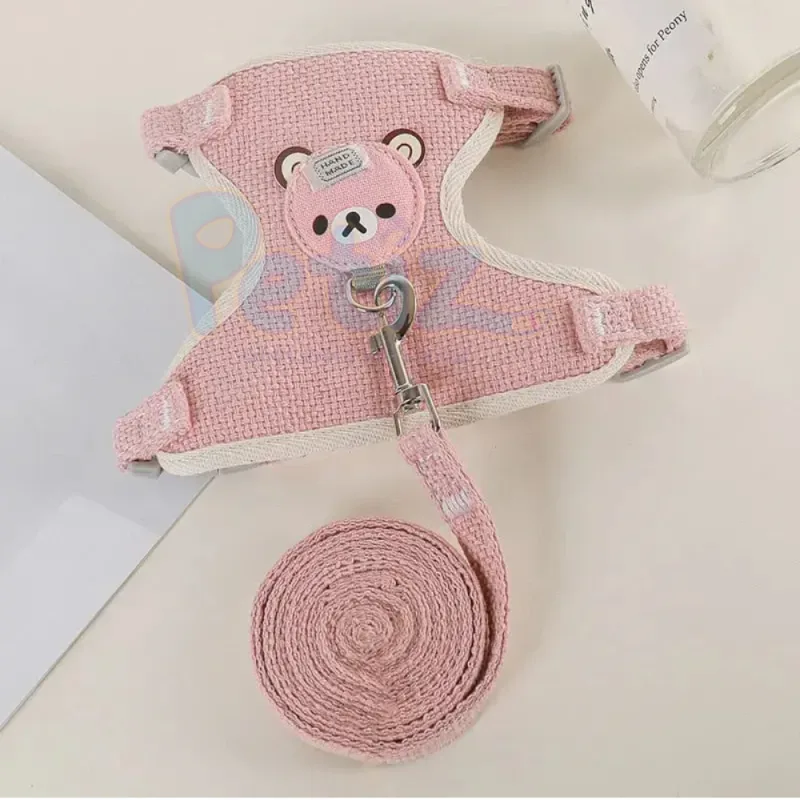 Harnais pour chat avec laisse – design d’ourson