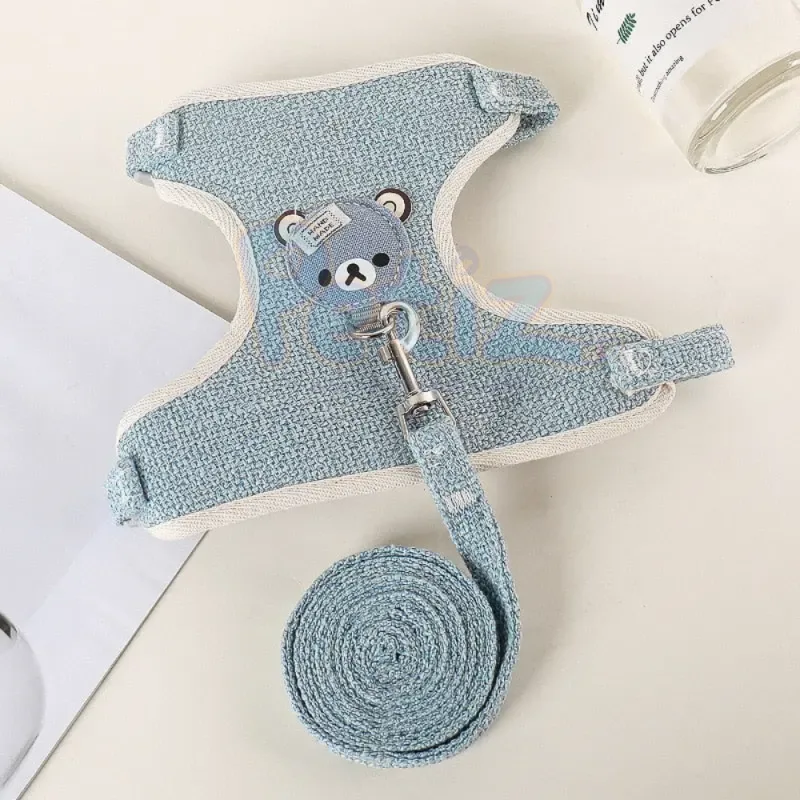 Harnais pour chat avec laisse – design d’ourson