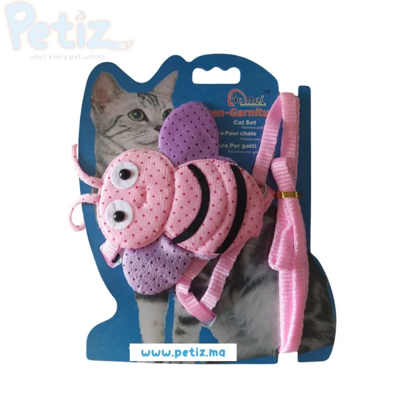 Harnais pour chat Mignon En Forme D’abeille, Harnais Anti-évasion