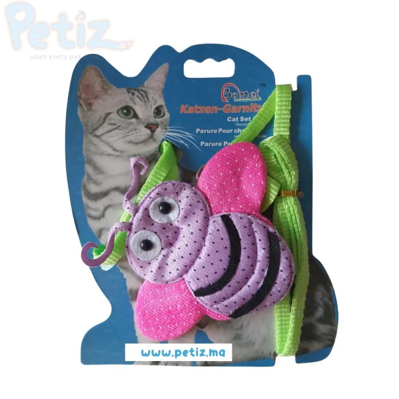 Harnais pour chat Mignon En Forme D’abeille, Harnais Anti-évasion