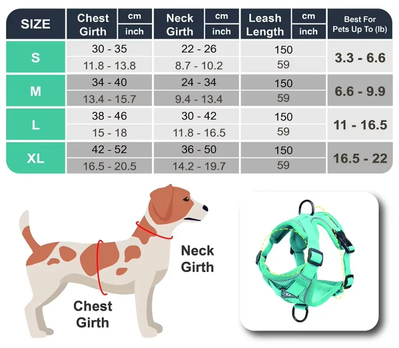 Harnais Premium pour Chien et Chat – Élégant, Confortable et Ajustable avec Couleurs Chic et Tendance pour Promenades Sécurisées