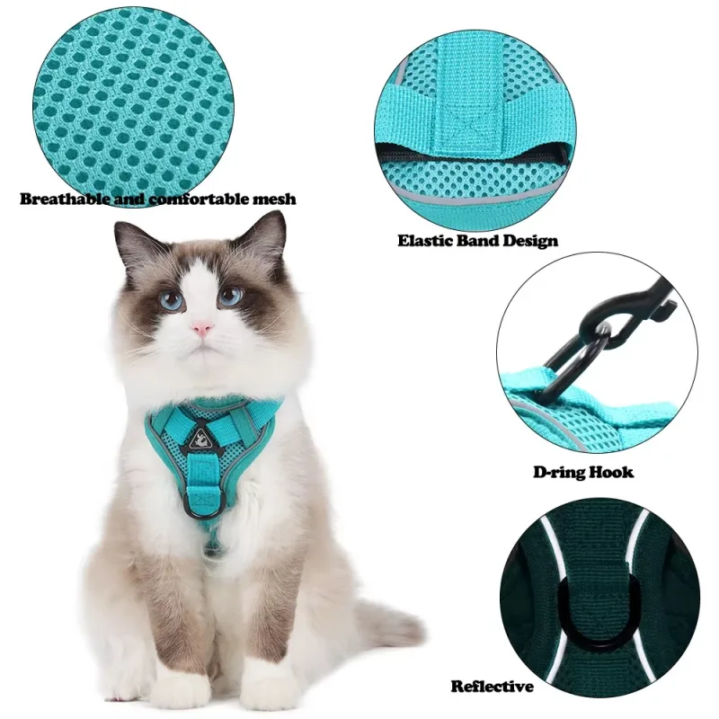 Harnais Premium pour Chien et Chat – Élégant, Confortable et Ajustable avec Couleurs Chic et Tendance pour Promenades Sécurisées