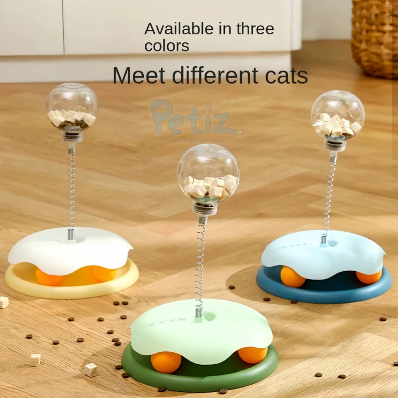 Jouet Distributeur de Friandises Interactif pour Chats et Chiens – Balle Distributrice + Bâton Taquin pour Stimuler l’Instinct de Chasse et Favoriser l’Activité Physique
