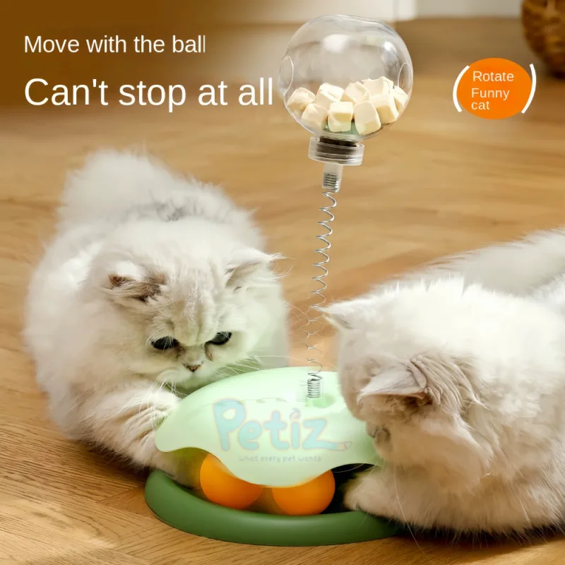 Jouet Distributeur de Friandises Interactif pour Chats et Chiens – Balle Distributrice + Bâton Taquin pour Stimuler l’Instinct de Chasse et Favoriser l’Activité Physique