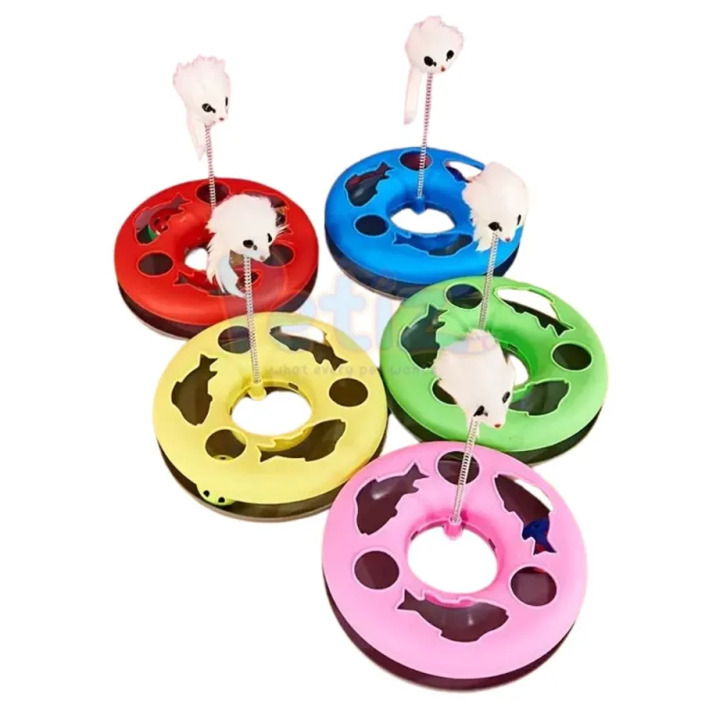 Jouet interactif pour chat avec souris 5 couleurs
