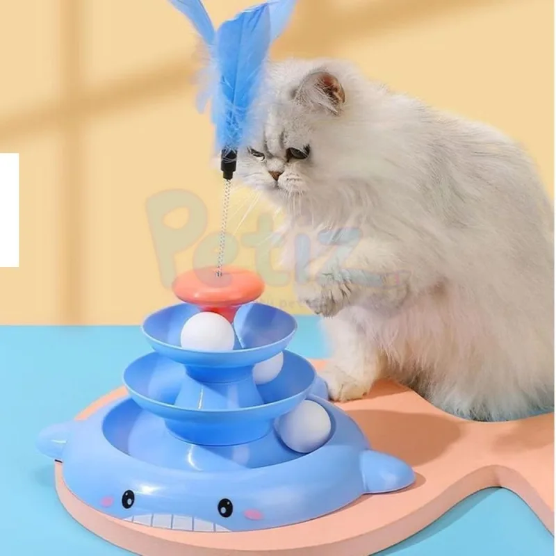 Jouet Interactif Pour Chats: Tour de boule en quatre étages