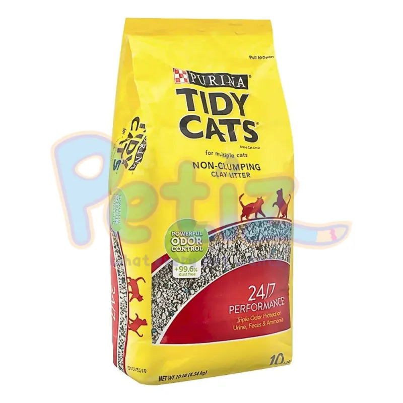 Litière Agglomérante Tidy Cats 24/7 Performance – Hygiène Optimale, Contrôle des Odeurs 24h, Sans Poussière pour Chats Sensibles et Intérieur Frais