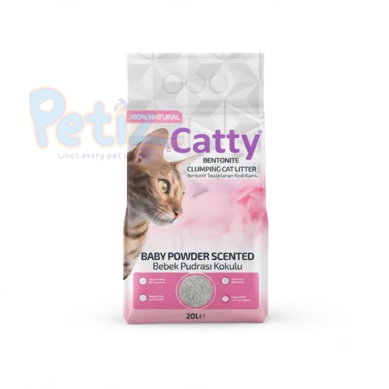 Litière Catty Pour chat parfumée au Baby powder