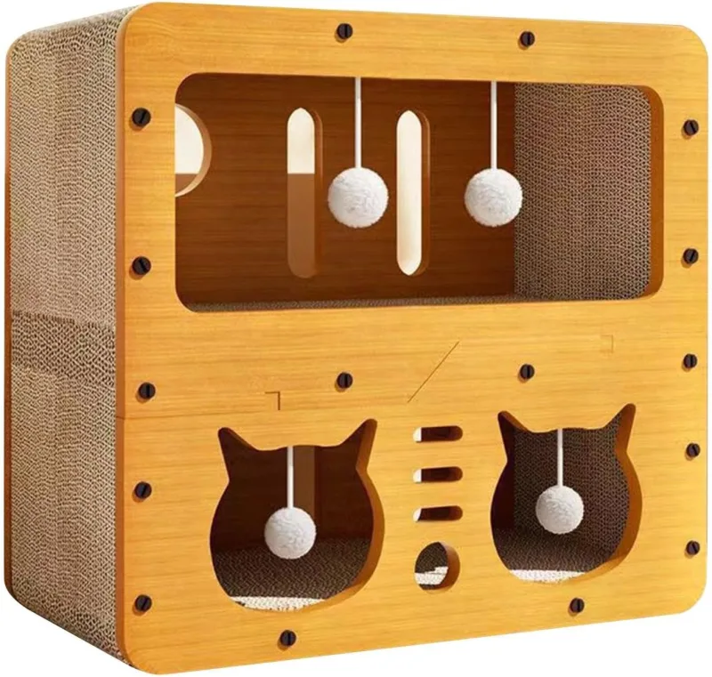 Maison Griffoir pour Chat Wandpy House – Lit, Cachette & Aire de Jeu Interactive