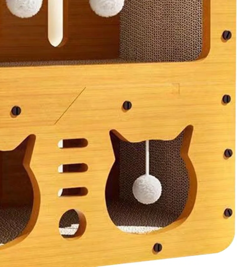 Maison Griffoir pour Chat Wandpy House – Lit, Cachette & Aire de Jeu Interactive
