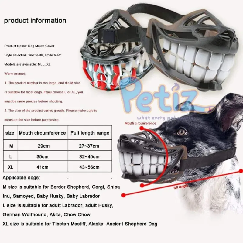 Muselière pour Chien d’horreur large taille