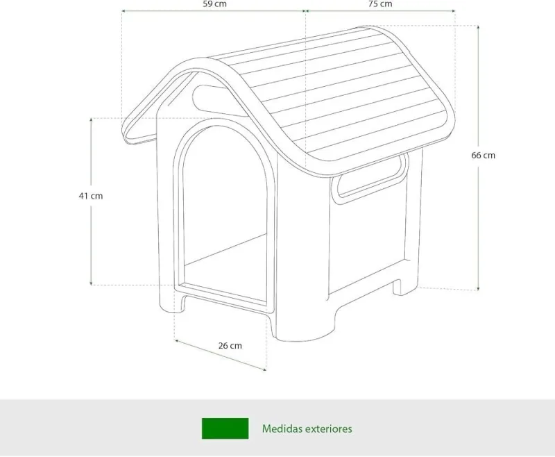 Niche pour chien en plastique imperméable et isolée – Abri robuste et résistant aux intempéries pour l’extérieur et l’intérieur