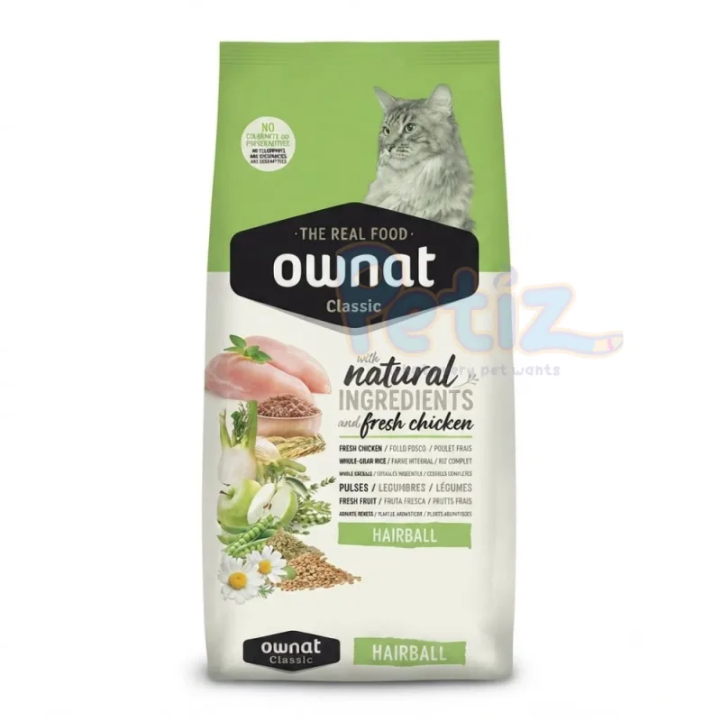 Ownat Classic Hairball pour Chat Adulte | Contrôle des Boules de Poils