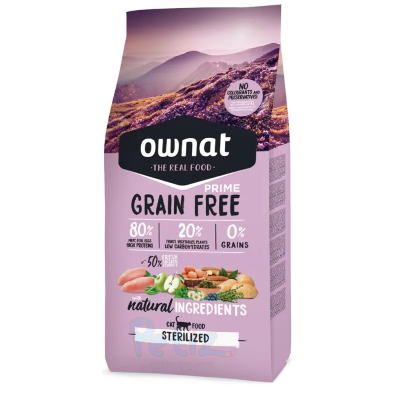 Ownat Grain Free Cat Sans Céréale Prime Sterilized pour Chats Stérilisés ( | )