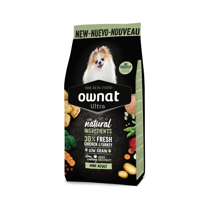 Ownat Ultra Mini Adulte – Croquettes Sans Colorants pour Chien Adulte de Petite Race