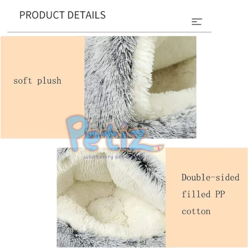 Panier, coussin, couchage pour chien Lit chaud pour chat en peluche 60 cm