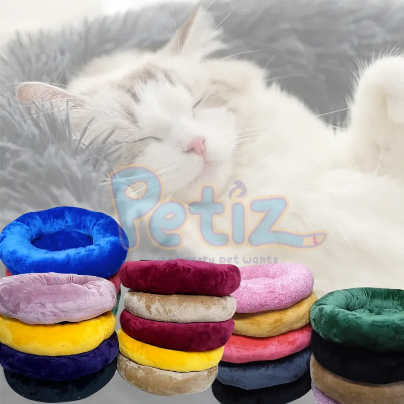 Panier Coussin Lit Rond pour Chat et Petit Chien – Confort Douillet et Bien-être – Rembourrage Moelleux – Facile à Nettoyer – Plusieurs Tailles et Couleurs Disponibles
