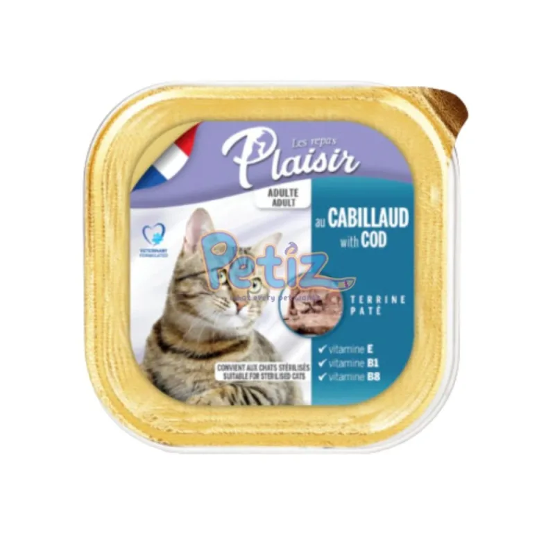Pâté Plaisir Cabillaud pour chats – Les repas