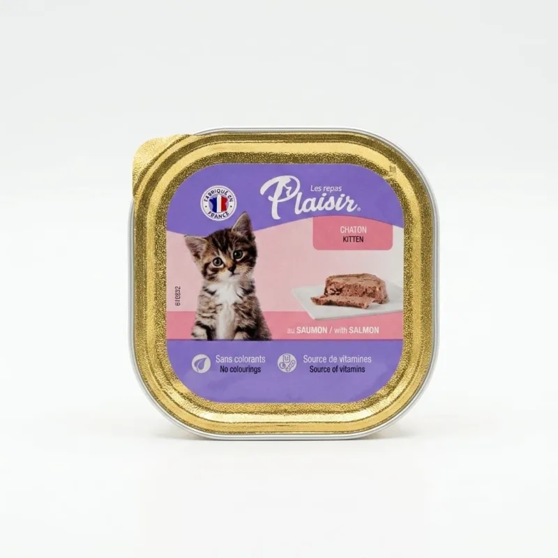 Pâté Plaisir Kitten pour chatons au Saumon – Les Repas Plaisir pour les chatons en pleine croissance