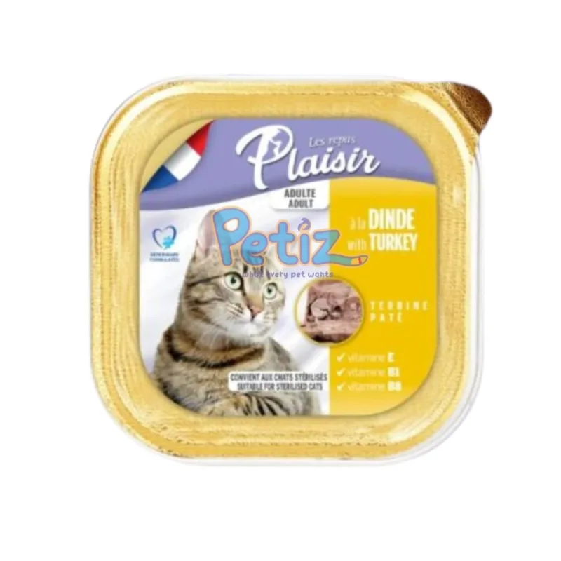 Pâté pour chats au Dinde (convient pour chat stérilisé)