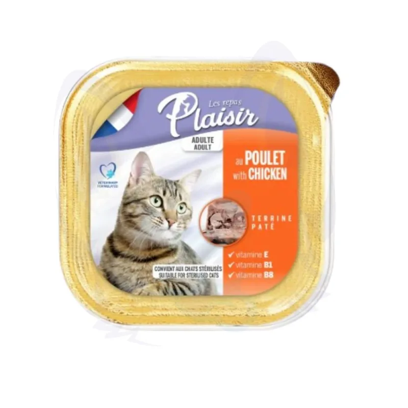 Pâté pour chats au poulet – Les repas Plaisir Maroc