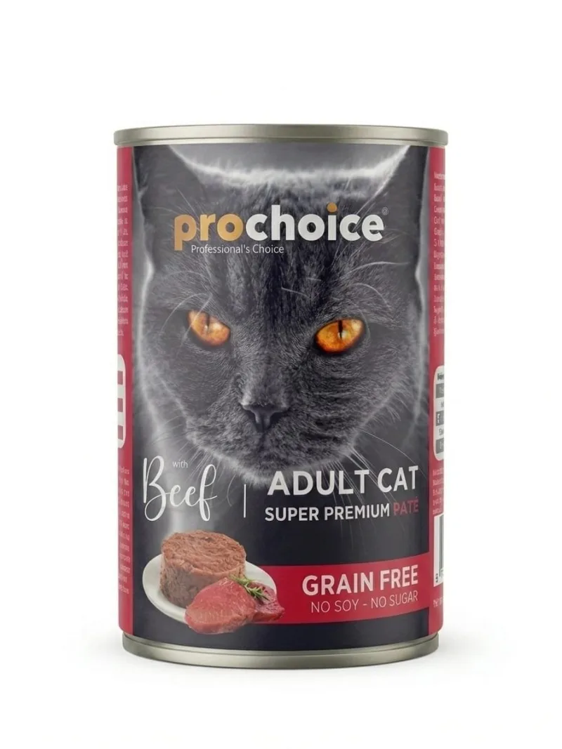 Paté ProChoice Sans céréales pour chat Adult au Boeuf