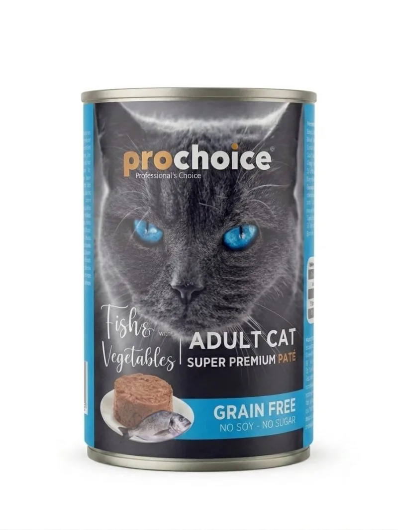 Paté ProChoice Sans céréales pour chat Adult au Poisson et Légumes