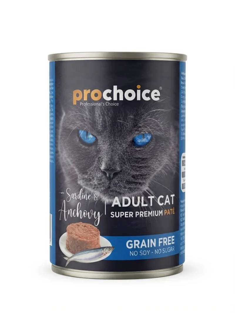 Paté ProChoice Sans céréales pour chat Adult au Sardine et Anchois