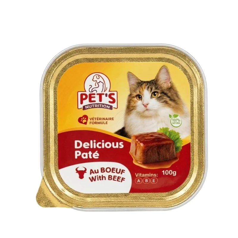 PET’S Nutrition Delicious Paté au Saumon pour Chat Adulte – Pâtée Complète Riche en Saumon