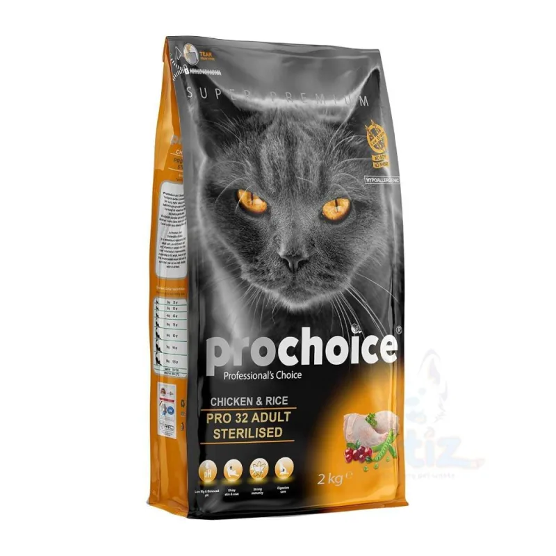 ProChoice Pro32 Chicken & Rice Recipe pour Chat Adulte et stérilisé