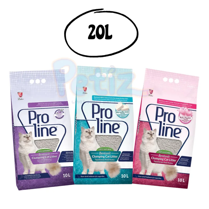 Proline Litière agglomérante ultra absorbante et parfumée anti-odeurs pour chat