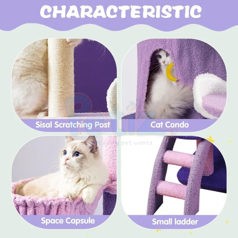 Promotion Black Friday : Arbre à chat clair de lune XL (165 cm)