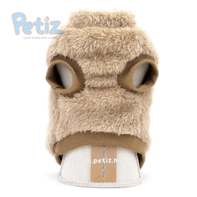 Pull en Polaire Sherpa pour Chat et Petit Chien avec Anneau en D Intégré – Vêtement Chaud et Confortable pour Automne, Hiver et Printemps Frais