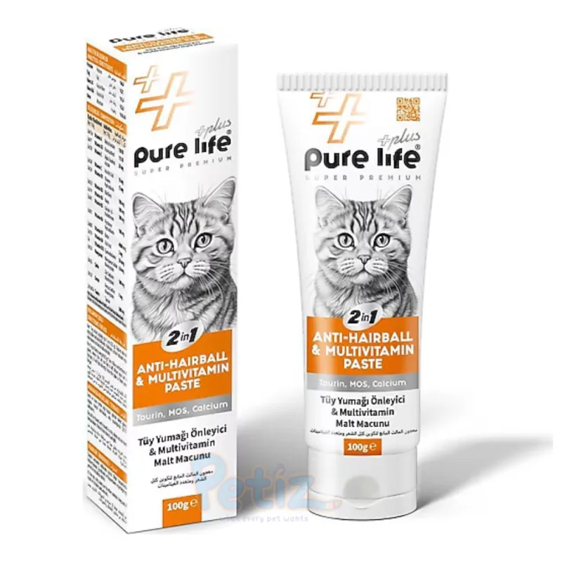 Pure Life Plus Anti-Hairball Multivitamin Malt Cat Paste