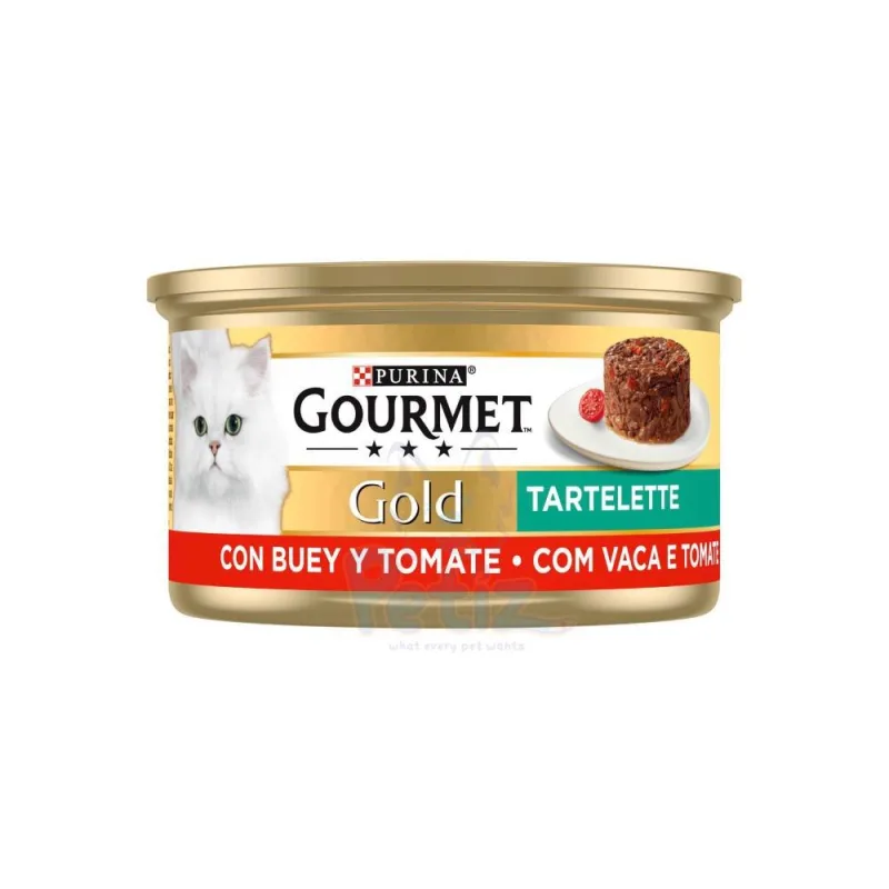 Gourmet Gold pour Chat Adulte – Tartelettes Bœuf & Tomate