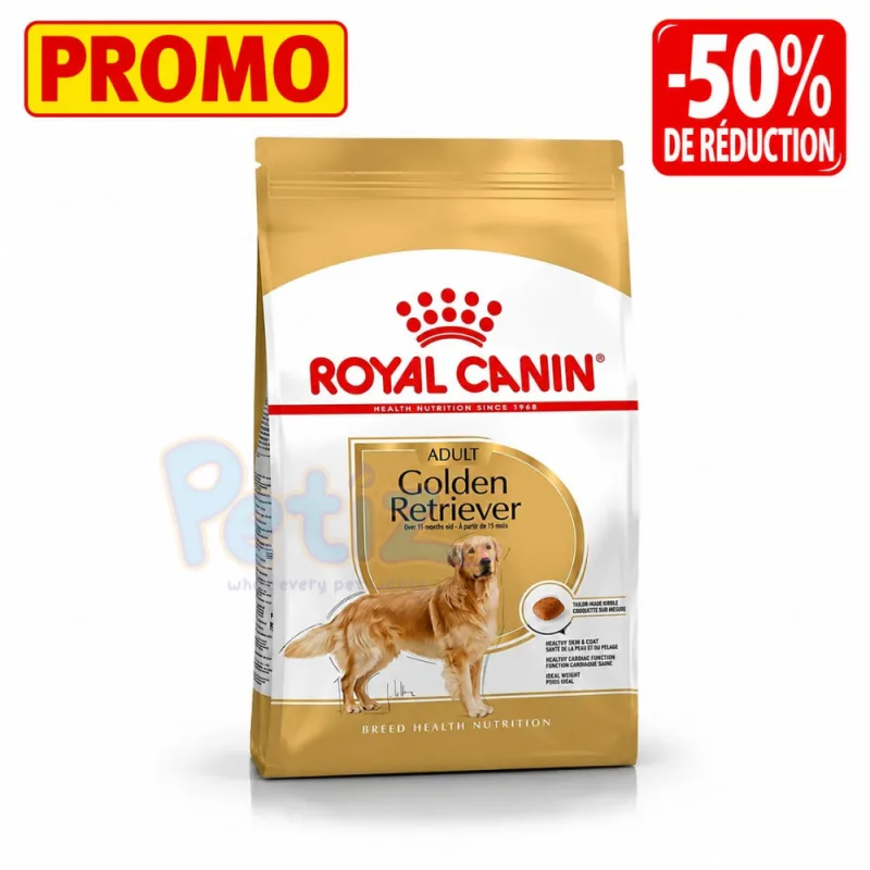 Royal Canin Golden Retriever Adulte – Croquettes Spécialement Formulées pour Golden Retriever Adulte (15 mois et +) (PROMO)