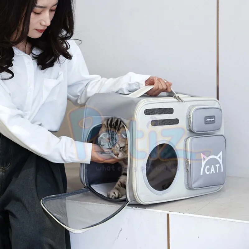 Sac à Dos de Transport pour Chat et Chien avec Fenêtre Bulle – Confort, Sécurité et Design Futuriste pour Vos Déplacements