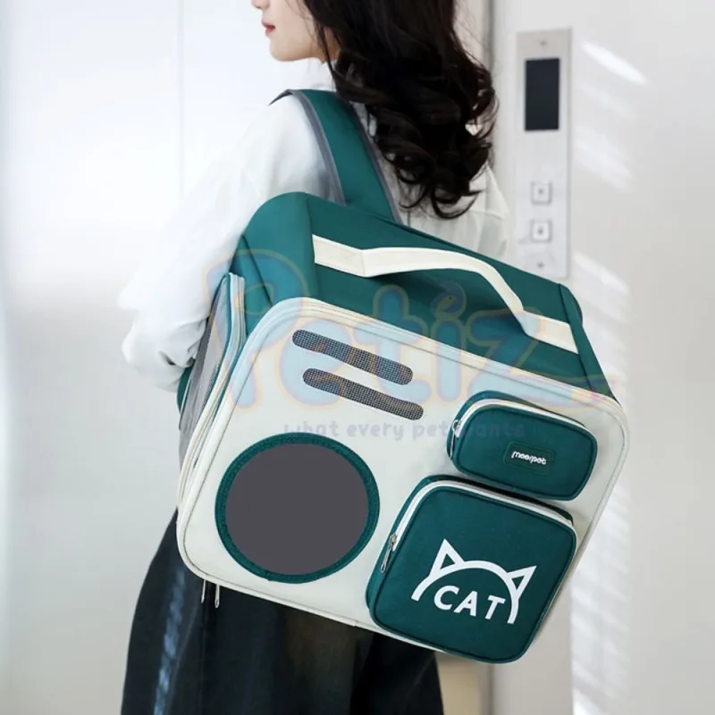 Sac à Dos de Transport pour Chat et Chien avec Fenêtre Bulle – Confort, Sécurité et Design Futuriste pour Vos Déplacements