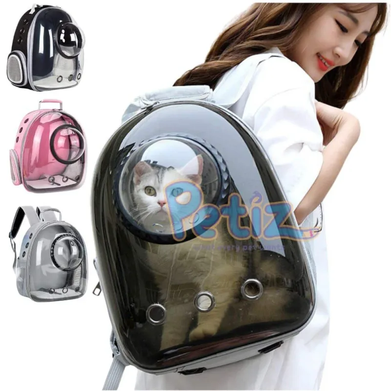 Sac à Dos de Transport pour Chat transparent petit chien avec Capsule Spatiale