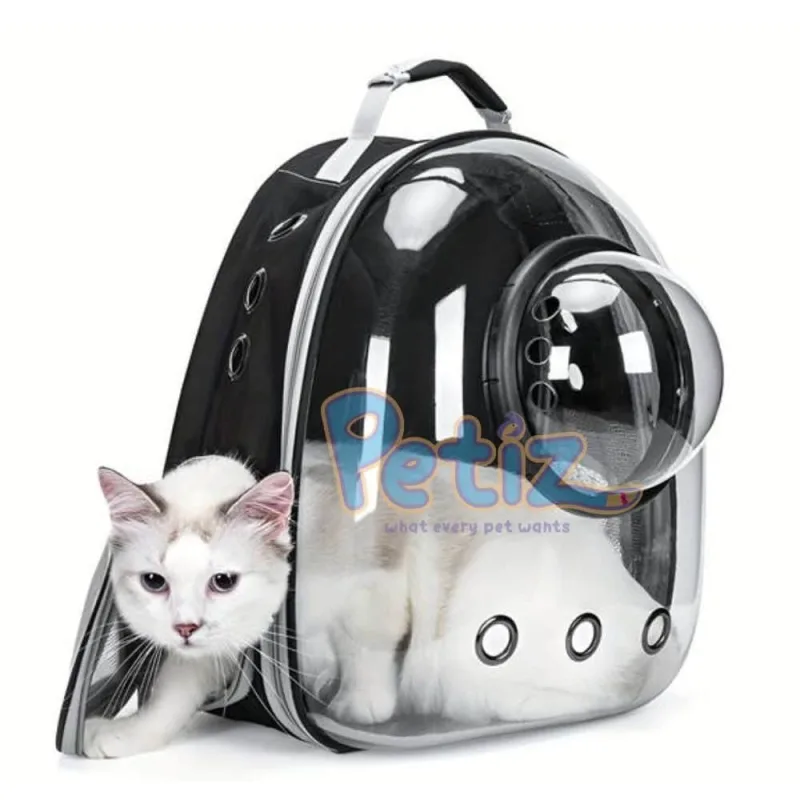Sac à Dos de Transport pour Chat transparent petit chien avec Capsule Spatiale