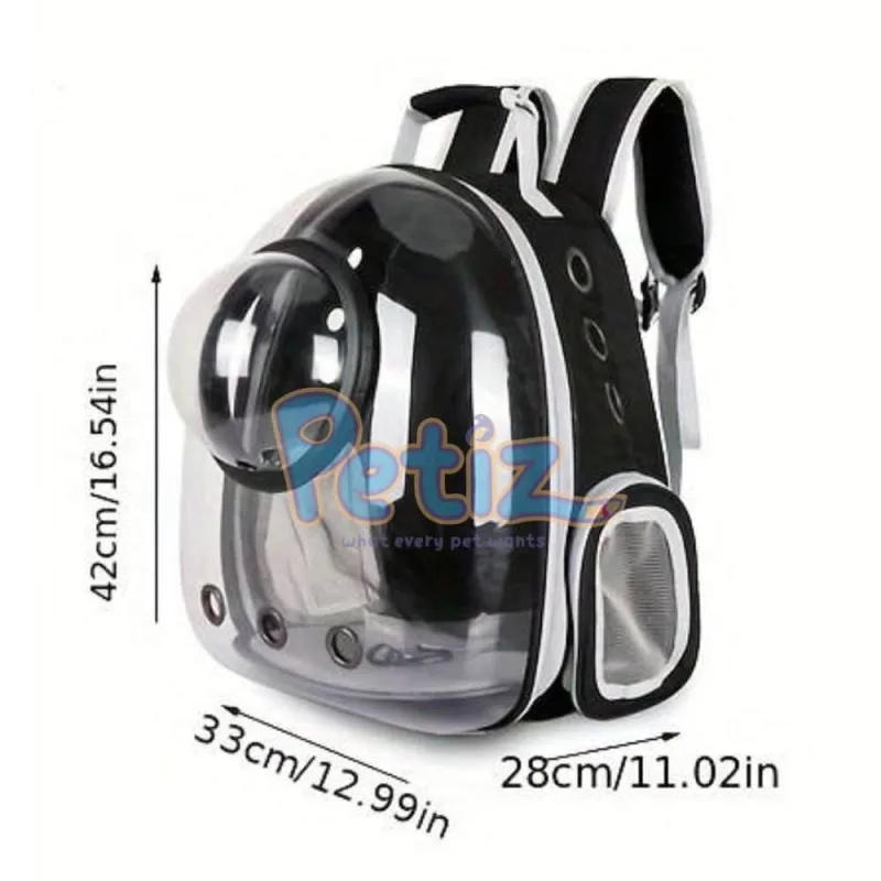 Sac à Dos de Transport pour Chat transparent petit chien avec Capsule Spatiale