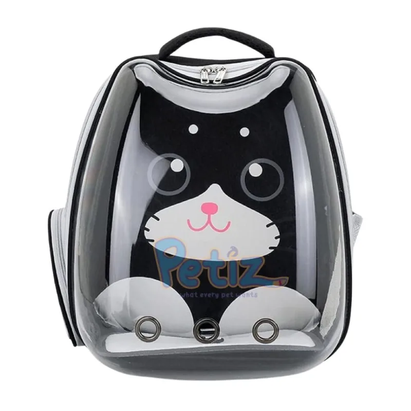 Sac à dos de transport transparent respirant pour Chat en forme de chat Hello Kitty